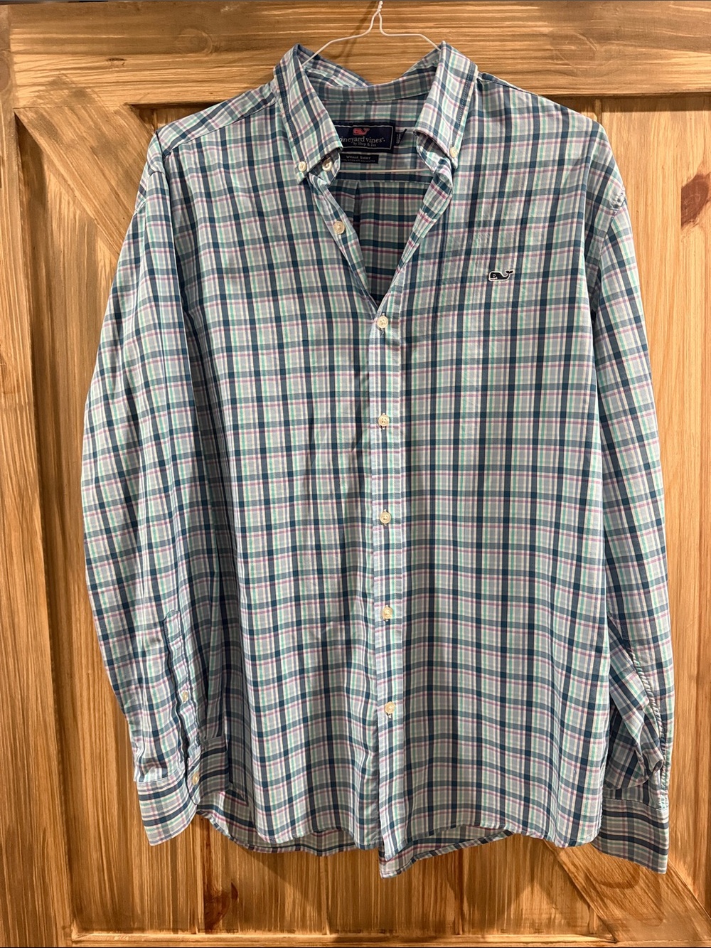 Vineyard Vines Men’s Plaid Button-Down Shirt - Blue, Green, White